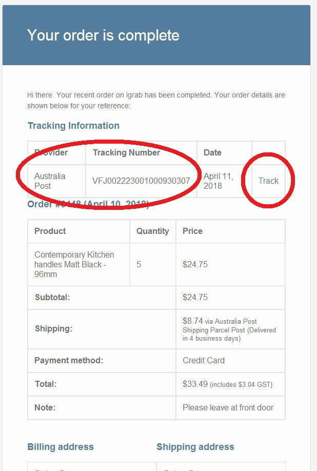shipping tracking