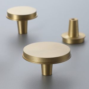 Kitchen round knobs solid brass