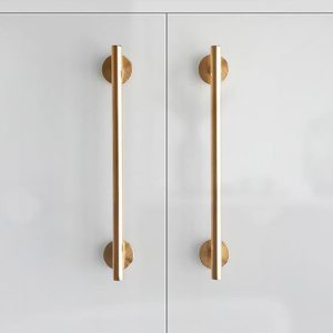 kitchen drawer handles Twilight Beach solid brushed brass