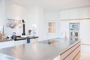 Use stainless steel for an elevated industrial style