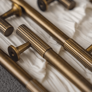 Antique brass handles